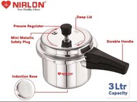 Nirlon Supreme Aluminium Pressure Cooker 3 Ltr