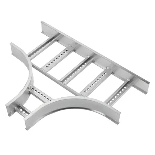 SS Cable Tray Tee - Stainless Steel, 300mm Radius, 2mm Thickness | Hot-Dip Galvanized, Grey Color, Ideal for Power and Control Cable Management
