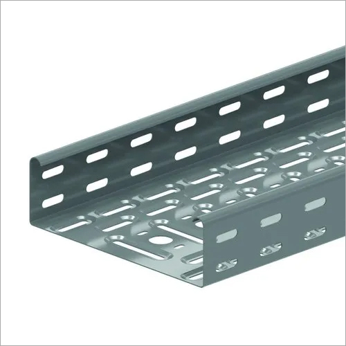Perforated Cable Tray 150 mm - Stainless Steel, 1400 mm Length x 150 mm Width | Galvanized Coating, Industrial Usage