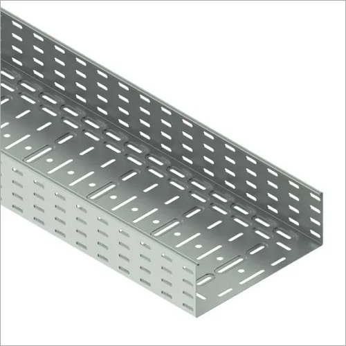 Industrial SS Perforated Cable Tray - Stainless Steel, 1400 mm Length, 100 mm Width, 3 mm Thickness | Galvanized Coating, Rectangular Shape