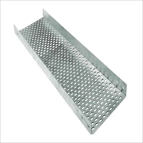 Iron Perforated Cable Tray - Iron, 2.5 m Length, 100 mm Width, 3 mm Thickness | Pre-Galvanized Finish, Ideal for Hospitals, Gyms, Airports