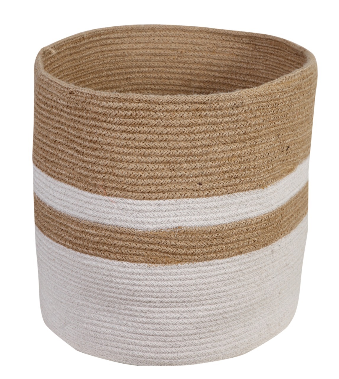 Hand Made Natural Jute Cotton Basket