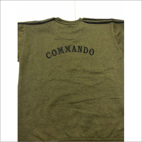 Cotton Unisex Army Woolen T Shirt