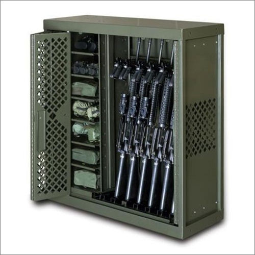 Black Theft Proof Rifle Rack - Furniture Type: Office Furniture