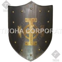 Medieval Shield  Decorative Shield  Armor Shield  Handmade Shield  Decorative Shield Shield with brass Celtic cross MS0095