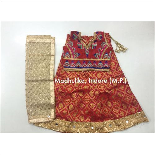 Hathi Print Jari Traditional Lehenga Chunni Blouse Set