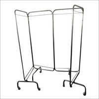 Adjustable Height Stainless Steel Hospital Four Fold Screen