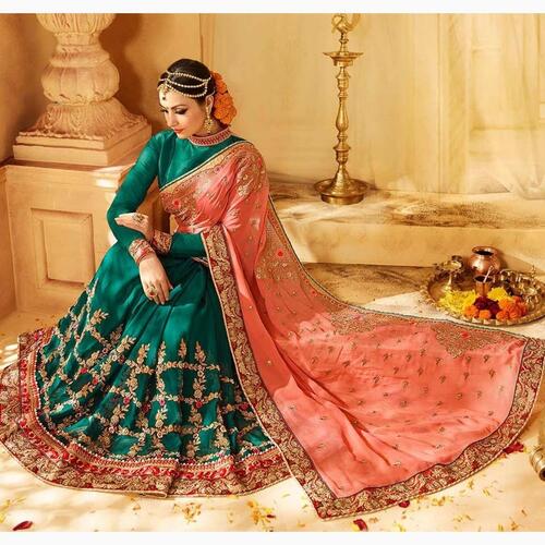 Exlclusive  Designer Embrodery Georgette  with  Net  Saree