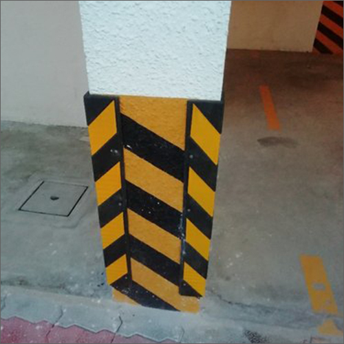Black-Yellow Parking Rubber Pillar Guard