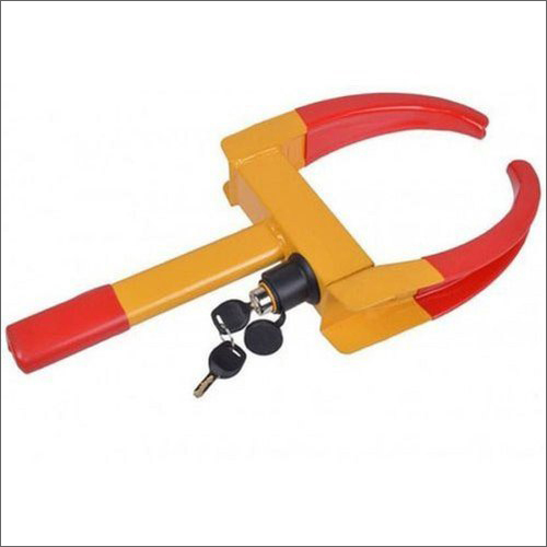 Yellow-Red Security Tire Clamp Wheel Lock