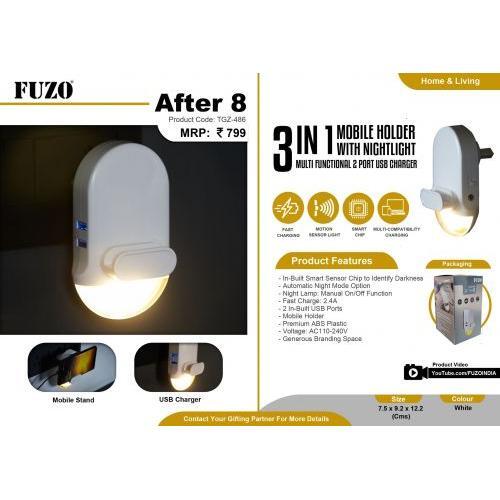 Plastic Mobile Holder With Night Light-3 In 1