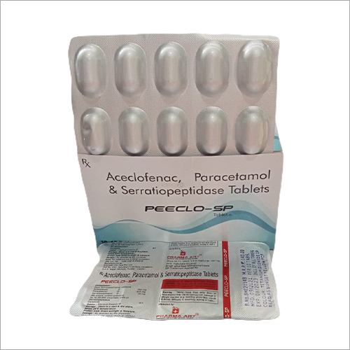 Aceclofenace Paracetamol And Serratiopeptidase Tablets General Medicines
