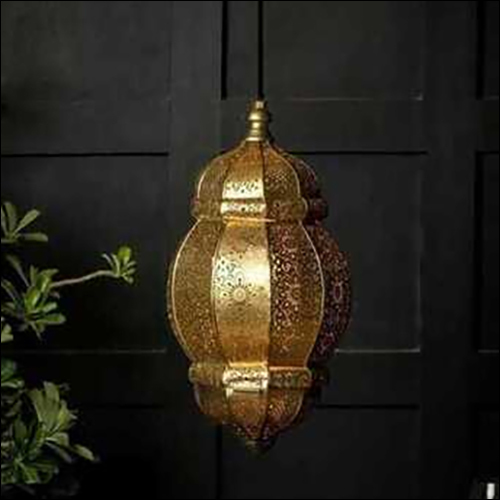 Golden And Black Arabian Hanging Lantern