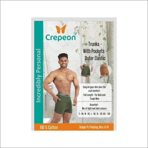 CREPEON Mens Trunks Pocket Outer And Top Elastic