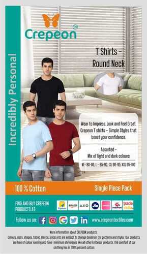 T shirts round neck mens