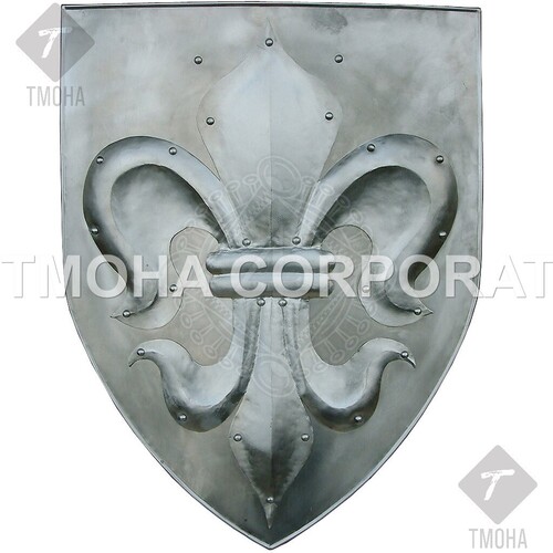 Medieval Shield  Decorative Shield  Armor Shield  Handmade Shield  Decorative Shield Shield with beaten fleur-de-lis MS0150