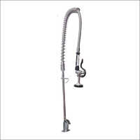 Pre-rinse Unit - Stainless Steel Single Lever Deck Mount Faucet With High Flow Spray Valve | Ideal For Home And Hotel Kitchens