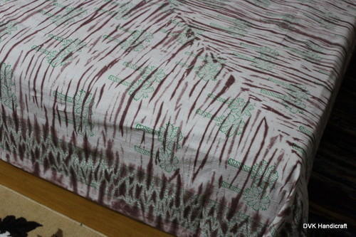 Dabu Hand Block Print Bed Sheet