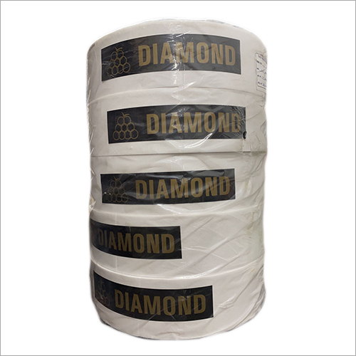 Non Woven Diamond Tape - Non Woven Material, Single-Sided Solvent Adhesive, White Color | Ideal for Packing Applications