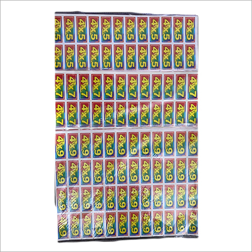Printed Stickers - Rectangle Shape, Paper Material, Multicolor Design | Adhesive Sticker for Versatile Labeling and Decoration