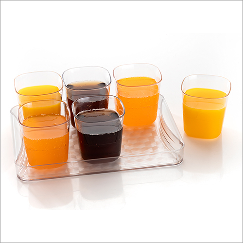 Plastic Tray With Glasses Application: Commercial