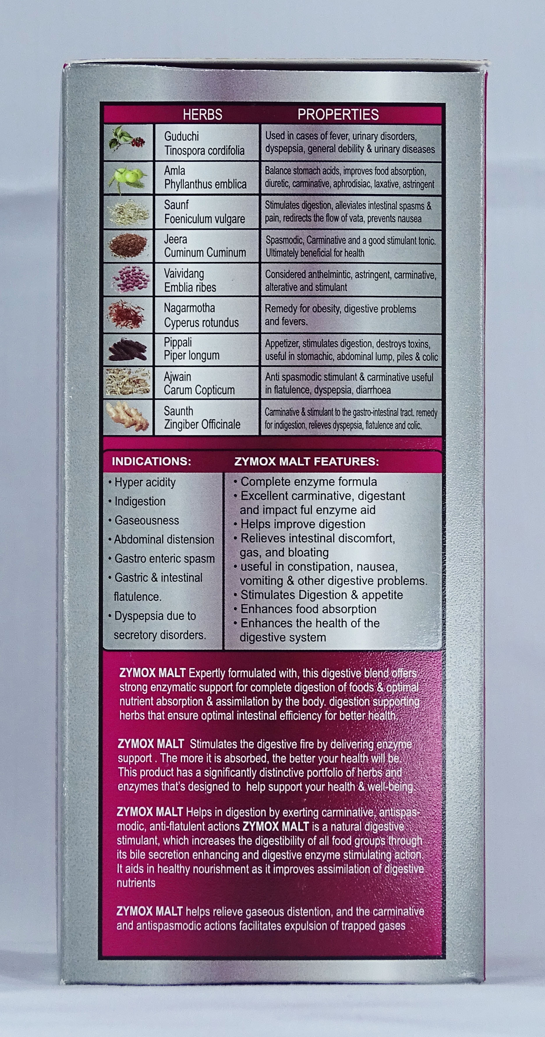Zymox Malt Red Packing