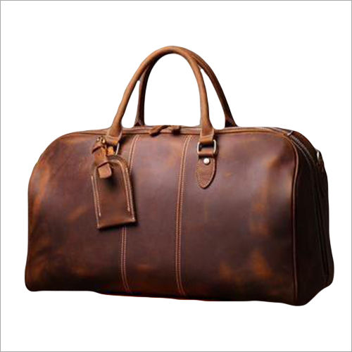 Leather Travel Duffel Bag