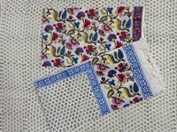 Multi Color Floral Hand Block Printed Cotton Fabric