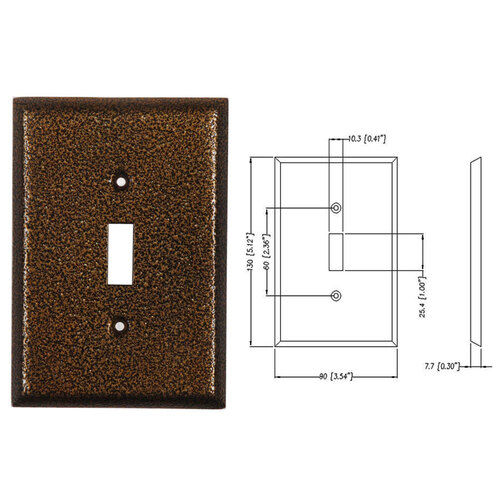  ब्रास टेक्सचर स्विच प्लेट