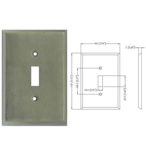 Stainless Steel Switch Plate Size: 130 Mm X 90 Mm