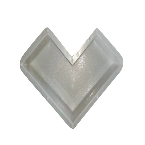 V Shape Paver Tile Mould - Plastic Material, 60 mm Thickness, White Color | Ideal for Manufacturing Industries
