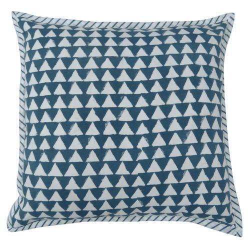 Dark Blue Hand Block Printed Cushion Cover