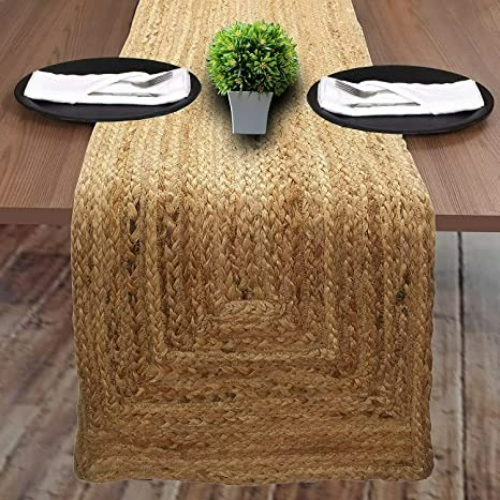 Braided Jute and Cotton Table Runner