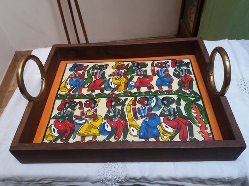 Handmade Painted Wooden Tray