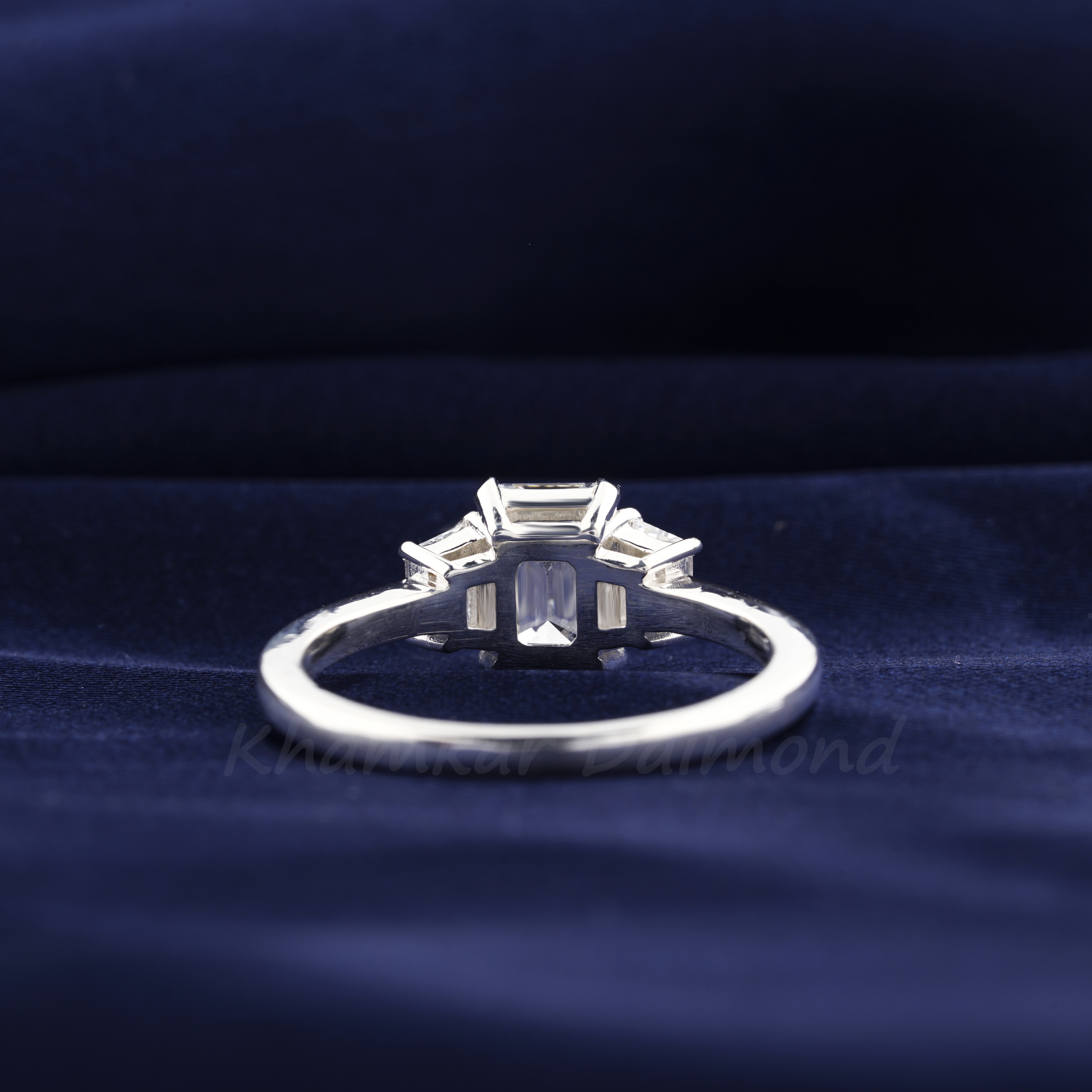 1.30CT Emerald Labgrown Diamond Engagement Ring.