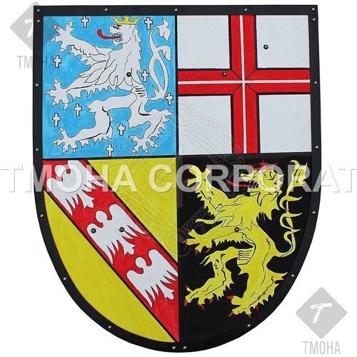 Medieval Shield  Decorative Shield  Armor Shield  Handmade Shield  Decorative Shield Shield with coat of arms of Saarland MS0194