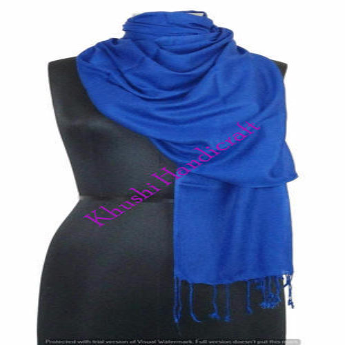 Blue Linen Modal Silk Stole