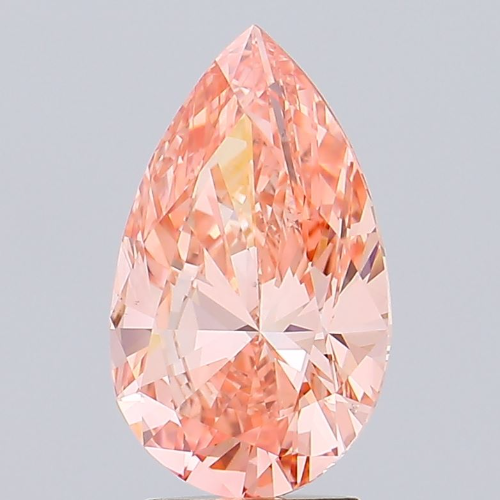 Pear 3.14ct Fancy Vivid Pink VS1 IGI Certified CVD Lab Grown Diamond EC3509