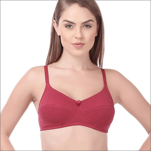 Ladies Non Padded Bra - Cotton Fabric, Different Sizes Available | Plain Design for Women, Comfort-Focused, Versatile Wear