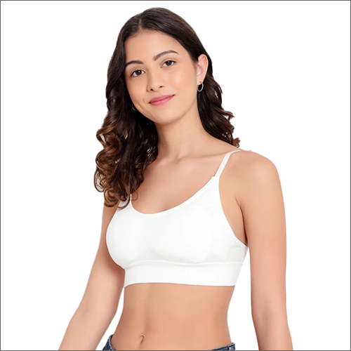 Round Neck Padded Bra - Cotton Fabric, Different Sizes Available | Skin-Friendly, Soft Texture, Elastic Strap, Foam/Gel Padding for Enhanced Shape
