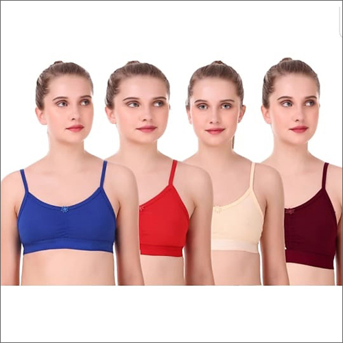 Ladies Sports Bra - Cotton | Plain Design, Various Sizes Available for Ultimate Comfort and Support