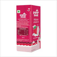 Paper Boat Strawberry Milkshake - 180ml Packet, Sweet Flavor With Sugar