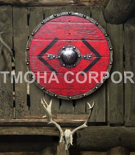 Medieval Shield / Round Shield / Greek Shield / Decorative Shield / Wooden Shield / Armor Shield / Handmade Shield / Decorative Shield MS0213