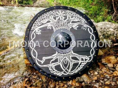 Medieval Shield / Round Shield / Greek Shield / Decorative Shield / Wooden Shield / Armor Shield / Handmade Shield / Decorative Shield MS0214