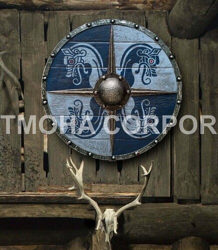 Medieval Shield / Round Shield / Greek Shield / Decorative Shield / Wooden Shield / Armor Shield / Handmade Shield / Decorative Shield MS0216