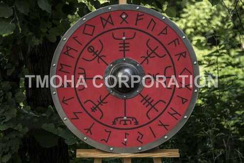 Medieval Shield / Round Shield / Greek Shield / Decorative Shield / Wooden Shield / Armor Shield / Handmade Shield / Decorative Shield MS0217
