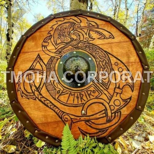 Medieval Shield / Round Shield / Greek Shield / Decorative Shield / Wooden Shield / Armor Shield / Handmade Shield / Decorative Shield MS0220