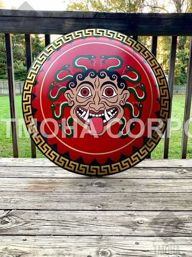 Medieval Shield / Round Shield / Greek Shield / Decorative Shield / Wooden Shield / Armor Shield / Handmade Shield / Decorative Shield MS0222