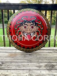 Medieval Shield / Round Shield / Greek Shield / Decorative Shield / Wooden Shield / Armor Shield / Handmade Shield / Decorative Shield MS0222