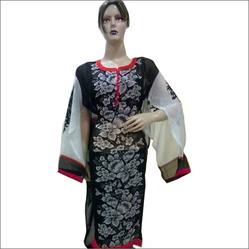 Black Ladies Georgette Kurti